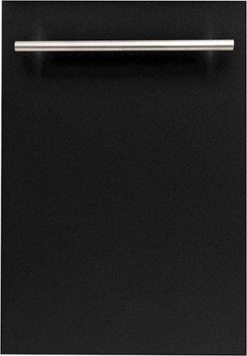 ZLINE - 18" Compact Top Control Built-In Dishwasher with Stainless Steel Tub, 40 dBa - Black Matte-Front_Standard 