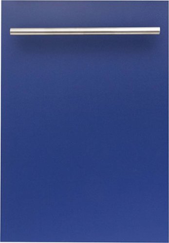 ZLINE - 18" Compact Top Control Built-In Dishwasher with Stainless Steel Tub, 40 dBa - Blue Matte-Front_Standard 