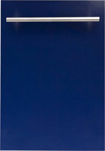 ZLINE - 18" Compact Top Control Built-In Dishwasher with Stainless Steel Tub, 40 dBa - Blue Gloss-Front_Standard 