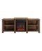 Walker Edison - Traditional Open Storage Tiered Mantle Fireplace TV Stand for Most TVs up to 85" - Rustic Oak-Front_Standard