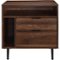 Walker Edison - 25" Modern Storage Side Table - Dark Walnut-Front_Standard