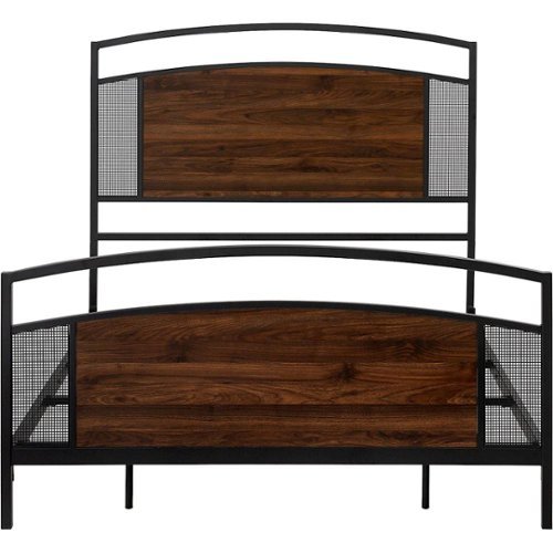Walker Edison - Industrial Queen-Size Mesh Bed-Front_Standard 