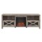 Walker Edison - 70" Modern Farmhouse Drop Door Cabinet Fireplace TV Stand for Most TVs up to 80" - Grey Wash-Front_Standard