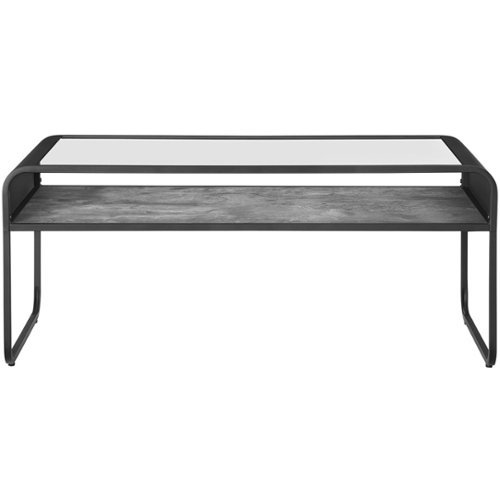  Walker Edison - Reversible Curved Metal Coffee Table