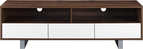 Walker Edison - Modern 3 Drawer TV Stand for Most Flat-Panel TV's up to 65" - Dark Walnut