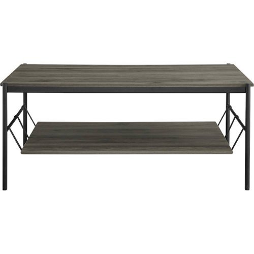 Walker Edison - Modern Hammock Shelf Coffee Table - Slate Gray