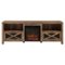 Walker Edison - 70" Modern Farmhouse Drop Door Cabinet Fireplace TV Stand for Most TVs up to 80" - Rustic Oak-Front_Standard