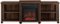 Walker Edison - Traditional Open Storage Tiered Mantle Fireplace TV Stand for Most TVs up to 85" - Dark Walnut-Front_Standard