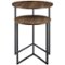 Walker Edison - V-Leg Nesting End/Side Table (Set of 2) - Dark Walnut/Black-Front_Standard