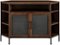Walker Edison - Industrial Corner TV Stand for Most TVs Up to 52" - Dark Walnut-Front_Standard