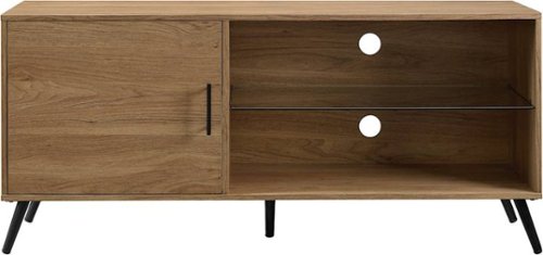 Walker Edison - TV Cabinet for Most Flat-Panel TVs Up to 56" - English Oak