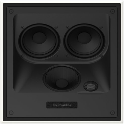 Bowers & Wilkins - CI700 Series In Ceiling 3-way Angled Speaker w/4" midrange, dual 5" bass drivers, includes retrofit back box (each) - White