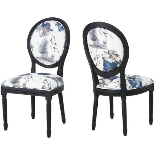 

Noble House - Speedwell Fabric Dining Chairs (Set of 2) - Floral Print