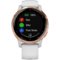 Garmin - vívoactive 4S GPS Smartwatch 40mm Fiber-Reinforced Polymer - Rose Gold/White-Front_Standard