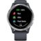 Garmin - Venu Smartwatch 43mm Fiber-Reinforced Polymer - Granite Blue With Silicone Band-Front_Standard