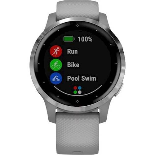 Garmin - vívoactive 4S GPS Smartwatch 40mm Fiber-Reinforced Polymer - Silver