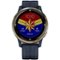 Garmin - Legacy Hero Series Captain Marvel Smartwatch 40mm Fiber-Reinforced Polymer - Danvers Blue With Leather Band - (2019)-Front_Standard