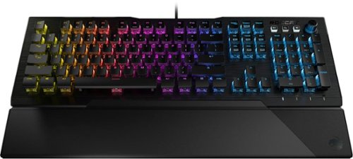  ROCCAT - Vulcan 121 RGB Full Size Wired Titan Mechanical Switch Linear with Wrist Rest PC Gaming Keyboard - Ash Black