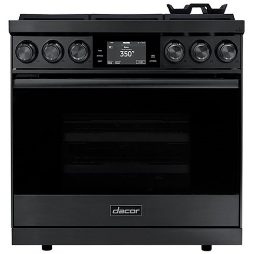 Dacor - Contemporary 4.8 Cu. Ft. Freestanding Dual Fuel Four Part Pure Convection Range with Steam-Assist Oven, Natural Gas - Graphite Stainless Steel