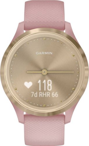 Garmin vívomove 3S Hybrid Smartwatch 39mm Fiber-Reinforced Polymer - Light Gold With Dust Rose Case And Silicone Band GLOBAL SHIPPING
