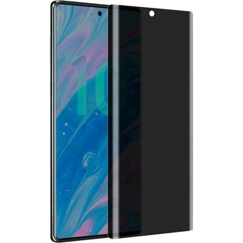 SaharaCase - HD Glass Screen Protector for Samsung Galaxy Note 10 Plus and Note 10 Plus 5G - Privacy-Angle_Standard 