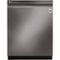 LG - 24" Top Control Built-In Smart WiFi-Enabled Dishwasher with Steam, 3rd Rack and Stainless Steel Tub - Black Stainless Steel-Front_Standard