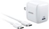 Anker - PowerPort PD 30W Bundle with USB C to C Cable 6ft Fast Charger for Mobile devices and Tablets - White-Front_Standard