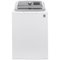 GE - 5 Cu. Ft. High-Efficiency Top Load Washer - White on White/Silver Backsplash-Front_Standard