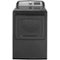 GE - 7.4 Cu. Ft. 13-Cycle Electric Dryer with HE Sensor Dry - Diamond Gray-Front_Standard