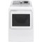 GE - 7.4 Cu. Ft. 12-Cycle Gas Dryer with HE Sensor Dry - White on White/Silver Backsplash-Front_Standard