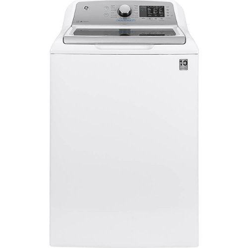 GE - 4.6 Cu. Ft. High-Efficiency Top Load Washer - White On White With Silver Backsplash