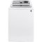 GE - 4.6 Cu. Ft. High-Efficiency Top Load Washer - White on White/Silver Backsplash-Front_Standard