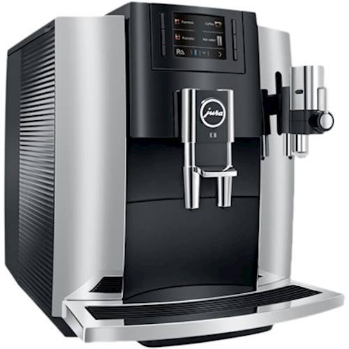 Jura - E8 12-Cup Coffeemaker - Black/Chrome-Angle_Standard 