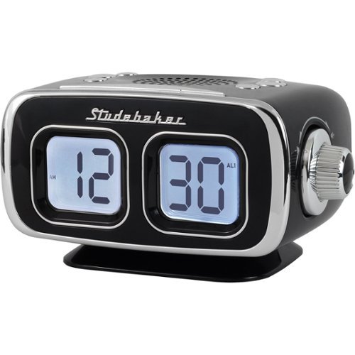 Studebaker - Digital AM/FM Clock Radio - Black