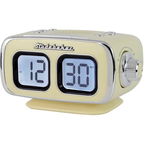 Studebaker - Digital AM/FM Clock Radio - Cream