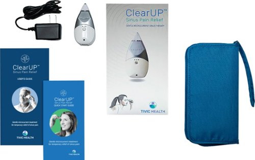 Tivic Health ClearUP - Sinus Headache and Decongestant Treatment - Relief of Sinus Pain & Congestion from Allergies, Cold and Flu - Silver WORLDWIDE DELIVERY