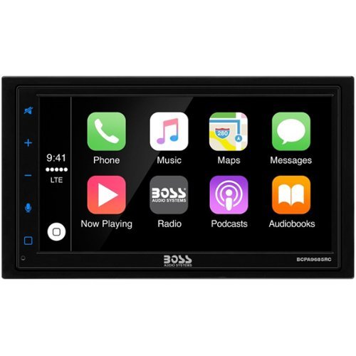  BOSS Audio - 6.75&quot; - Android Auto/Apple® CarPlay™ - Built-in Bluetooth - In-Dash Digital Media Receiver - Black