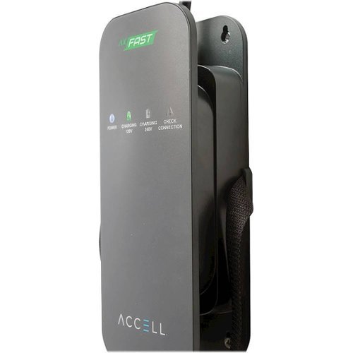 Accell AxFAST 16Amp Level 2 24.6' Portable Electric Vehicle Charger 24.6' - Gray GLOBAL SHIPPING