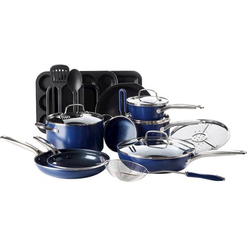 Blue Diamond - 20-Piece Cookware Set - Blue