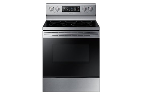 Samsung - 5.9 Cu. Ft. Freestanding Electric Convection Range with Self-Steam Cleaning - Stainless steel