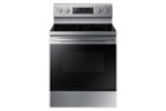 Samsung - 5.9 Cu. Ft. Freestanding Electric Convection Range with Self-Steam Cleaning - Stainless steel - Front_Standard