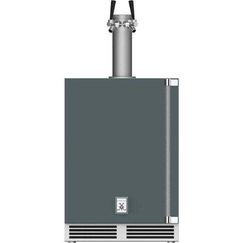 Hestan - GFDS Series 5.2 Cu. Ft. Double Faucet Beverage Cooler Kegerator - Pacific fog