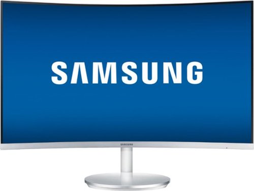 Samsung - Geek Squad Certified Refurbished 27" LED Curved FHD FreeSync Monitor - Silver