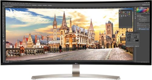 LG - Geek Squad Certified Refurbished 38" IPS LED UltraWide HD FreeSync Monitor - Black/White
