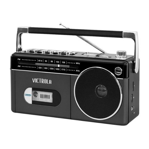 Victrola - Boombox with AM/FM Radio - Gray-Front_Standard 