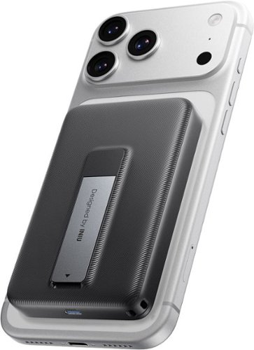 INIU - Magnetic Power Bank, Qi2 10000mAh Ultra Compact Portable Charger with Foldable Stand for iPhone 17/16/15/14/13/12 Series - Black-Front_Standard 