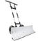 Best Choice Products - 36in Galvanized Blade Hand Snow Pusher w/ 2 Wheels, Adjustable Handle, Blade Angle - Silver-Front_Standard