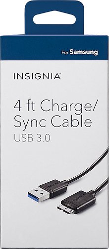 Insignia™ 4' Micro USB 3.0 Charge-and-Sync Cable - Black WORLDWIDE DELIVERY