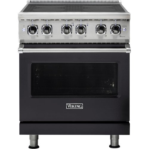 Viking - Professional 5 Series 4.7 Cu. Ft. Freestanding Electric Induction True Convection Range with Self-Cleaning - Graphite Gray-Front_Standard 