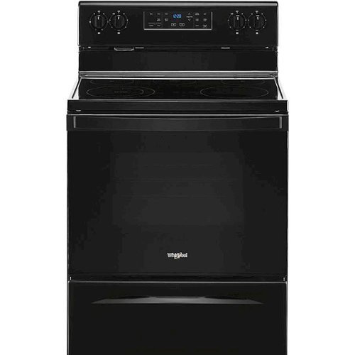 Whirlpool - 5.3 Cu. Ft. Freestanding Electric Range with Self-Cleaning and Frozen Bake - Black